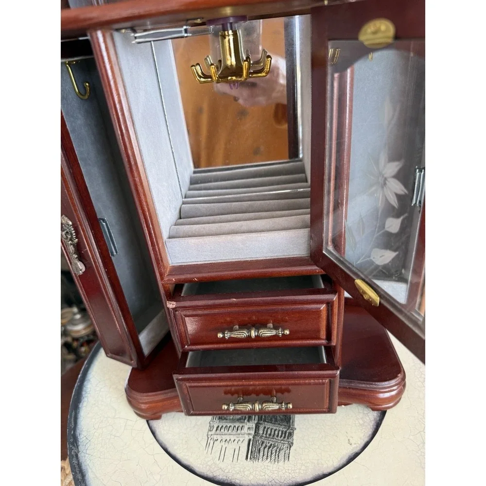 Classic Treasures Classic Treasures Walnut Finish Jewelry Chest